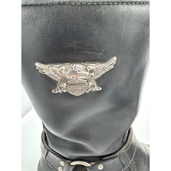 Harley Davidson Stratus 95143 Mens Sz 9.5Black Harness Biker Boots Motorcycle - Picture 6 of 9